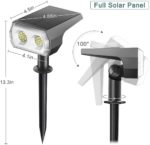 Projecteur LED RVB, énergie solaire, IP67, batterie au lithium, 48 LED avec modes d'éclairage – Image 6