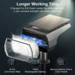 Projecteur LED RVB, énergie solaire, IP67, batterie au lithium, 48 LED avec modes d'éclairage – Image 2