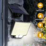 Projecteur LED à énergie solaire, 3000 Lumens, IP65, avec détecteur de mouvement et 4 modes d’éclairage – Image 3