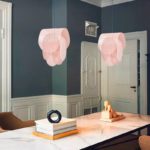 Suspension en métal rose, design industriel, effets lumineux uniques – Image 2