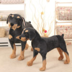 Peluche de chien Rottweiler réaliste, doux et mignon, de 25 à 70 cm – Image 2