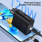 Chargeur rapide 120W, QC 3.0, à double ports PD et USB C, pour MacBook, iPad, iPhone, Samsung – Image 2