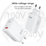 Chargeur rapide 120W, QC 5.0, USB C, avec câble USB Type C – Image 5