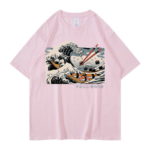 T-Shirt en coton imprimé, manches courtes, Sushi Wave – Image 2