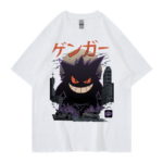 T-Shirt en coton imprimé, manches courtes, Pokemon Gengar – Image 5