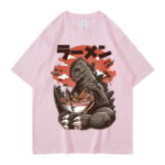 T-Shirt en coton imprimé, manches courtes, Godzilla – Image 3