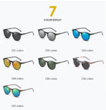 Lunettes de soleil polarisées, rondes, rétro, UV400 – Image 2