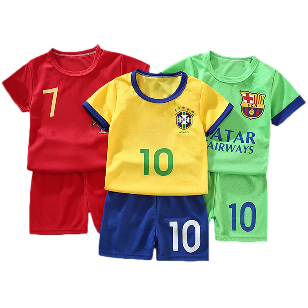 Ensemble maillot et short de football pour enfant, à séchage rapide et respirant