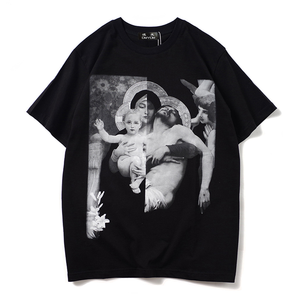 T-Shirt en coton imprimé, col rond, Renaissance