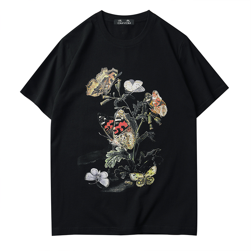 T-Shirt en coton imprimé, col rond, Vulcain