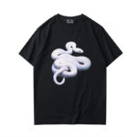 T-Shirt en coton imprimé, col rond, Snake