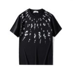 T-Shirt en coton imprimé, col rond, Lightening