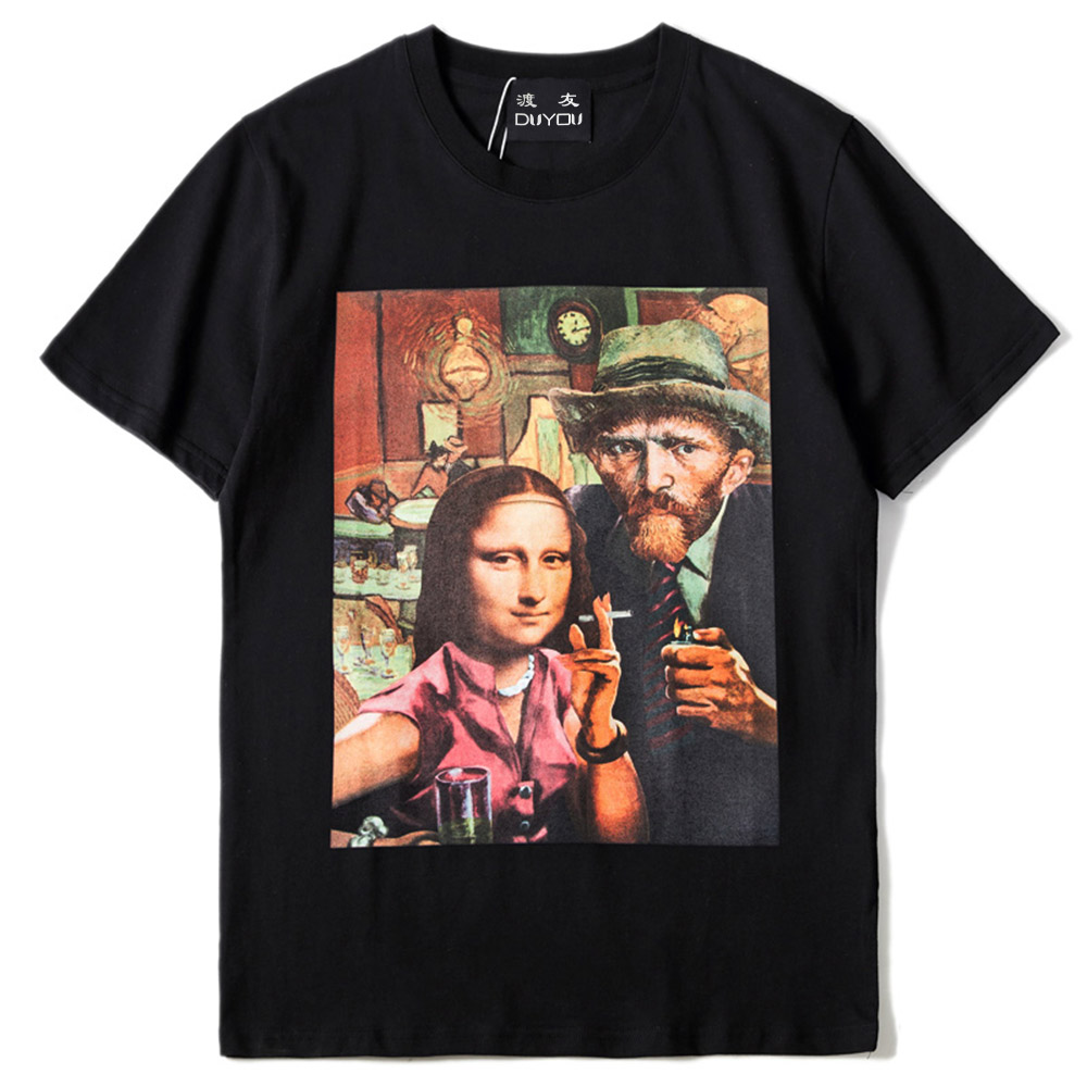 T-Shirt en coton imprimé, col rond, Mona & Van