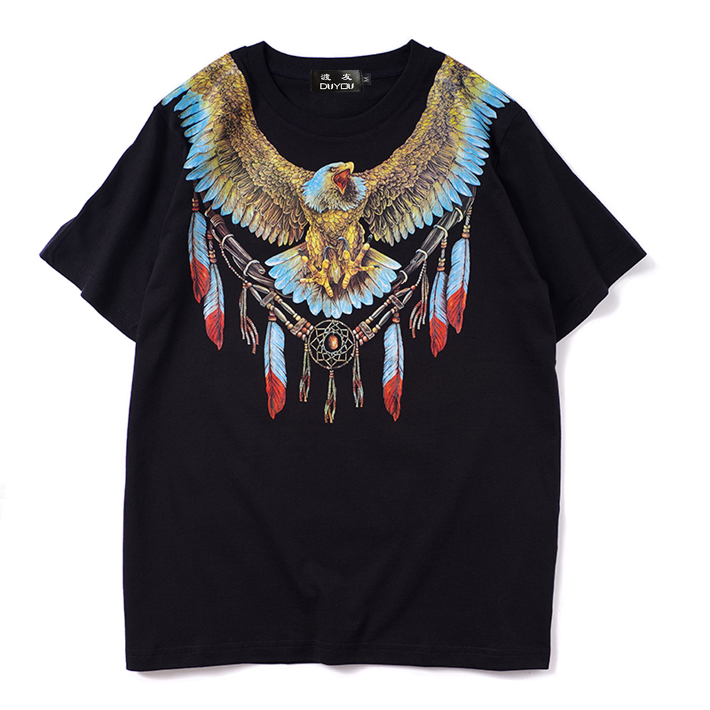 150615-emu7pb.jpg T-Shirt en coton imprimé, col rond, Aigle – Image 1