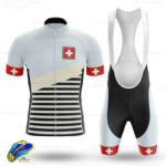 Ensemble maillot et short de cyclisme pour homme, respirant, séchage rapide, Suisse – Image 5