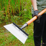 Pelle plate multifonctionnelle en acier inoxydable, outil de désherbage pour jardin