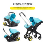 Poussette bébé multifonctionnelle 4 en 1, siège auto, pour 0 à 3 ans – Image 5