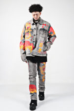 Veste en Denim, Maison Noir, imprimée Dragon sur l'ensemble – Image 5