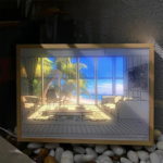 Peinture de lumière LED créative en bois avec prise USB, décoration murale, lumière du soleil – Image 5