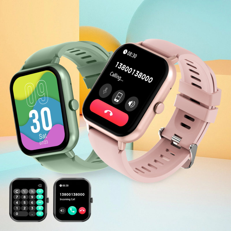 Montre de sport connectée, écran tactile 1.83", étanche IP67, 100 modes