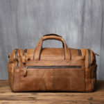 Sac de voyage en cuir de vachette, poches et rangements – Image 2
