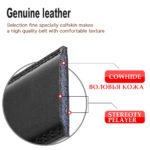 Lot de 2 ceintures en cuir pour homme, à boucle automatique, de 115 à 135 cm – Image 6