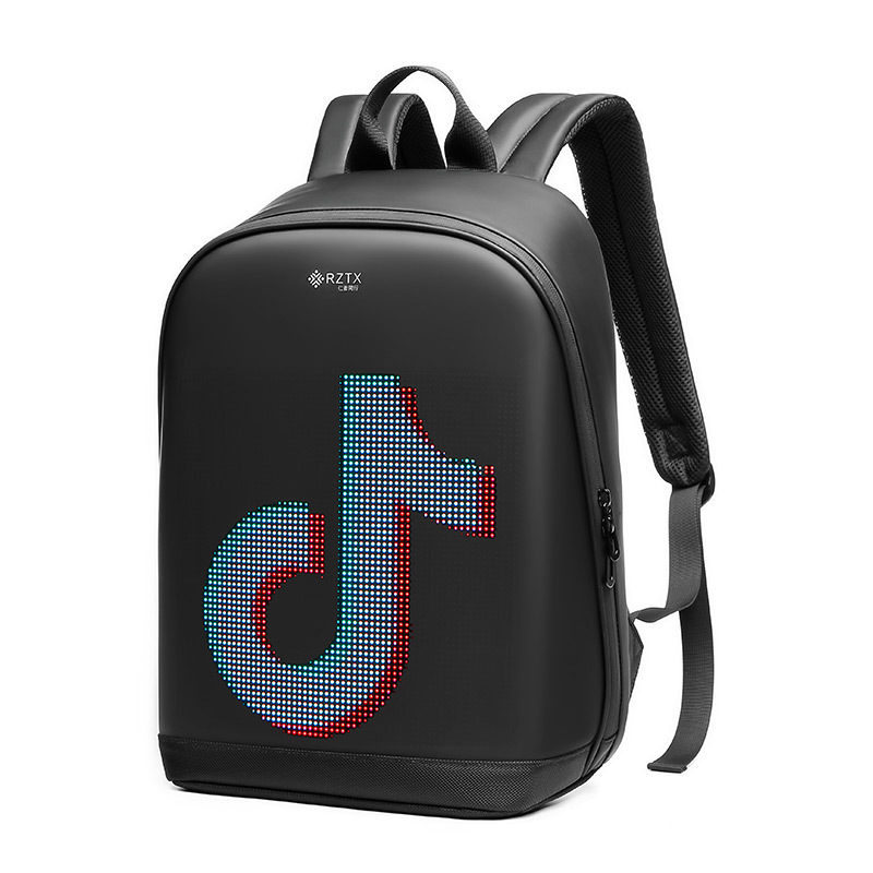 Sac à dos en tissu Oxford intelligent, affichage LED, étanche, Publicité SR
