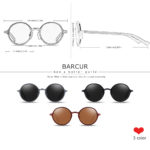 Lunettes de soleil rondes, vintage, polarisé, anti-reflet, UV400, avec boite de rangement – Image 10