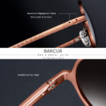 Lunettes de soleil rondes, vintage, polarisé, anti-reflet, UV400, avec boite de rangement – Image 5