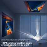 Projecteur portable Android 11, HY300, 1280x720P, 4K, WiFi 6, rotation 180°, Home cinéma – Image 5