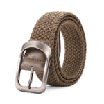 Ceinture en toile tressée et élastique, à boucle ardillon extensible, 105 cm – Image 2