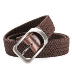 Ceinture en toile tressée et élastique, à boucle ardillon extensible, 105 cm – Image 6