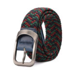 Ceinture en toile tressée et élastique, à boucle ardillon extensible, 105 cm – Image 4