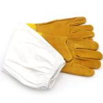Paire de gants de protection pour l'apiculture, en peau de chèvre, ventilé, manches longues – Image 3