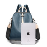 Sac à dos en cuir souple, à bandoulière, résistant à l'usure et étanche – Image 6