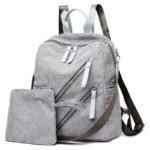 Sac à dos et trousse en velours côtelé, grande capacité – Image 2