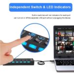 Hub USB 7 ports, avec interrupteur LED marche/arrêt – Image 3