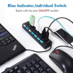Hub USB 7 ports, avec interrupteur LED marche/arrêt – Image 2