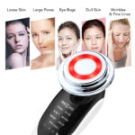 Appareil de lifting du visage 7 en 1, RF, micro-courant, rajeunissement, masseur facial à LED, luminothérapie – Image 3