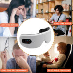 Masseur électrique pour les yeux, vibration intelligente, compresse chaude, efface la fatigue et les cernes, Bluetooth – Image 4