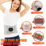 Ceinture gonflable chauffante infrarouge, vibration, masseur de décompression, charge USB, affichage LED – Image 3