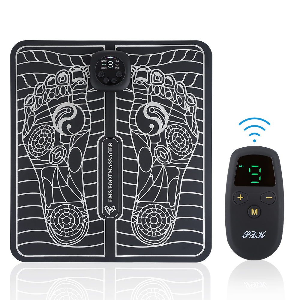 Tapis de massage des pieds électrique EMS, charge USB, portable et pliable