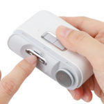 Coupe-ongles électrique 2 en 1 avec lumière LED, broyeur automatique, soins des ongles