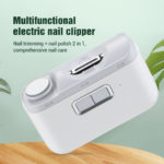 Coupe-ongles électrique 2 en 1 avec lumière LED, broyeur automatique, soins des ongles – Image 2