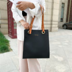 Sac à main et bandoulière en cuir, fourre-tout de styliste, à poignée supérieure – Image 3