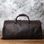 Sac de voyage en cuir de vachette, classique, à bandoulière – Image 8