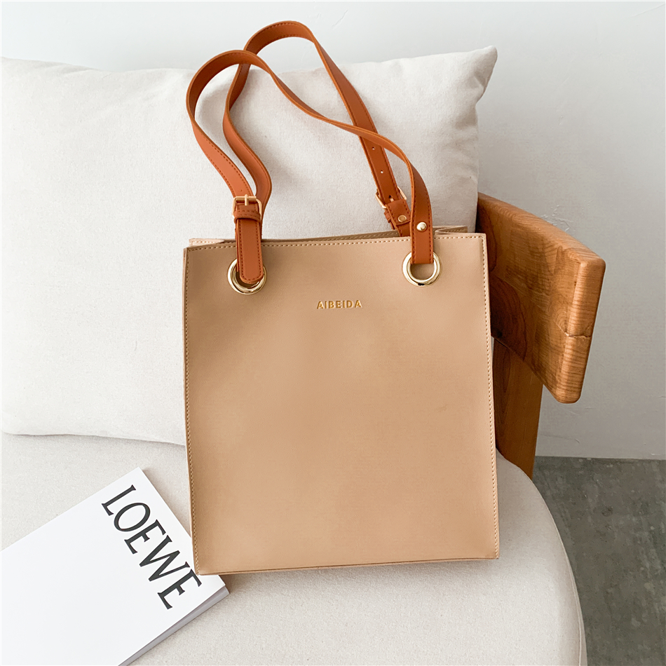 Sac à main et bandoulière en cuir, fourre-tout de styliste, à poignée supérieure