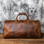 Sac de voyage en cuir de vachette, classique, à bandoulière – Image 10