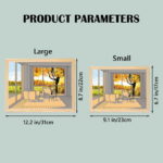 Peinture de lumière LED créative en bois avec prise USB, décoration murale, lumière du soleil – Image 10