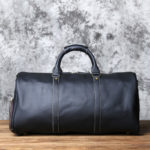 Sac de voyage en cuir de vachette, classique, à bandoulière – Image 2